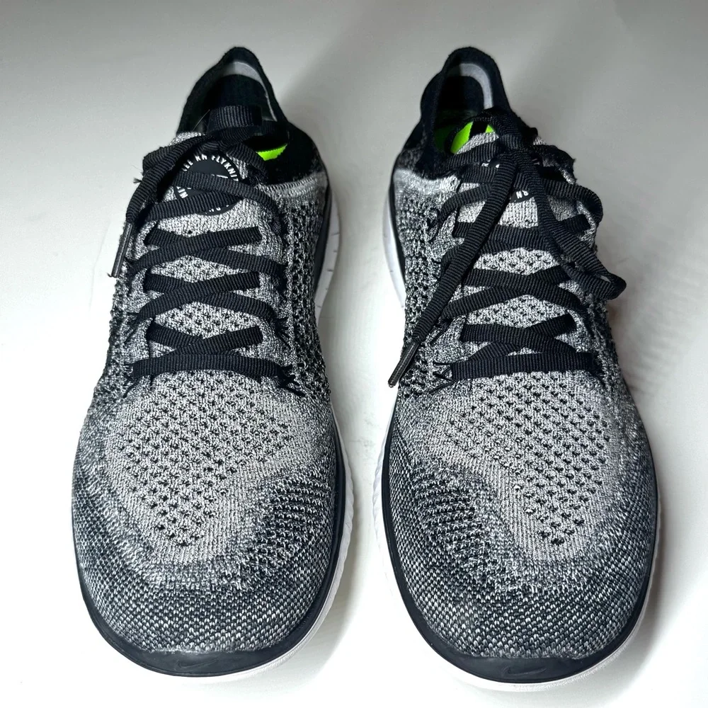 Nike Women’s Flyknit Running Sneakers — Black, Gray, White
